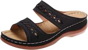 Beach Sandals For Woman Arch Support Slides Orthopedic Slippers for Plantar Fasciitis Comfort Wedge Orthotic Flip Flops 2024