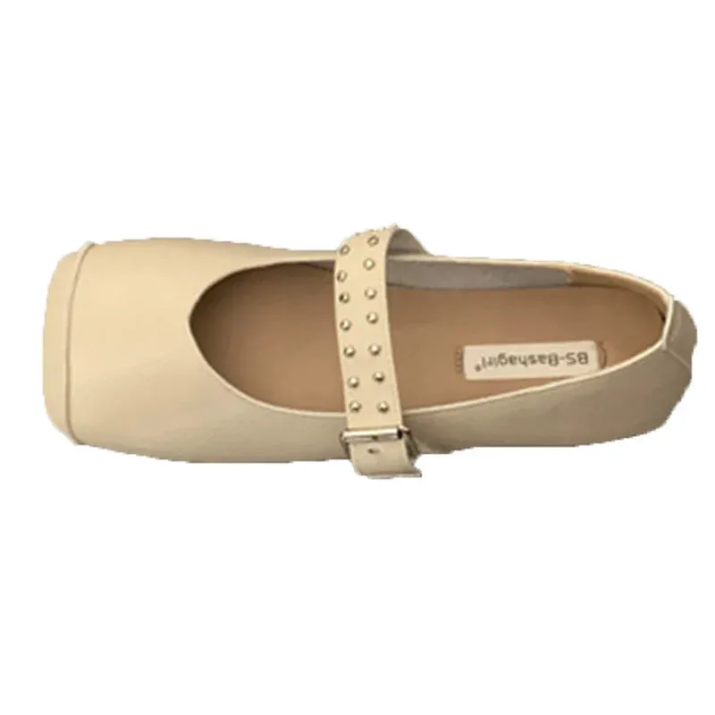 binfenxie  -  Ballet Dance Flats Women Loafer Shoes Square Toe Dress Shallow Soft Shoes 2024 Fashion Cozy Designer Spring Casual Femme Shoes