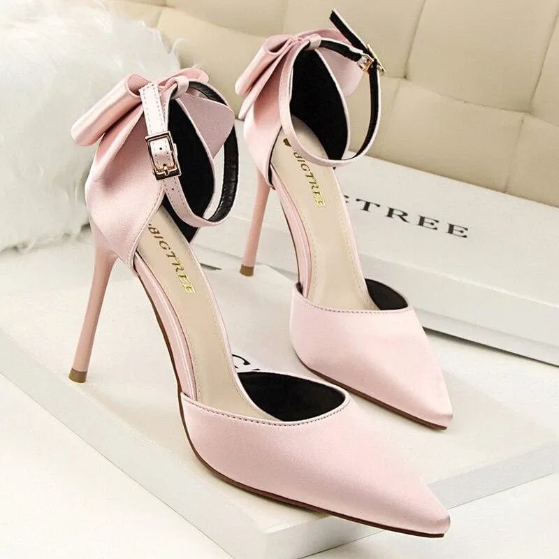Bow-Knot 10CM High Heels For Women Party Shoes