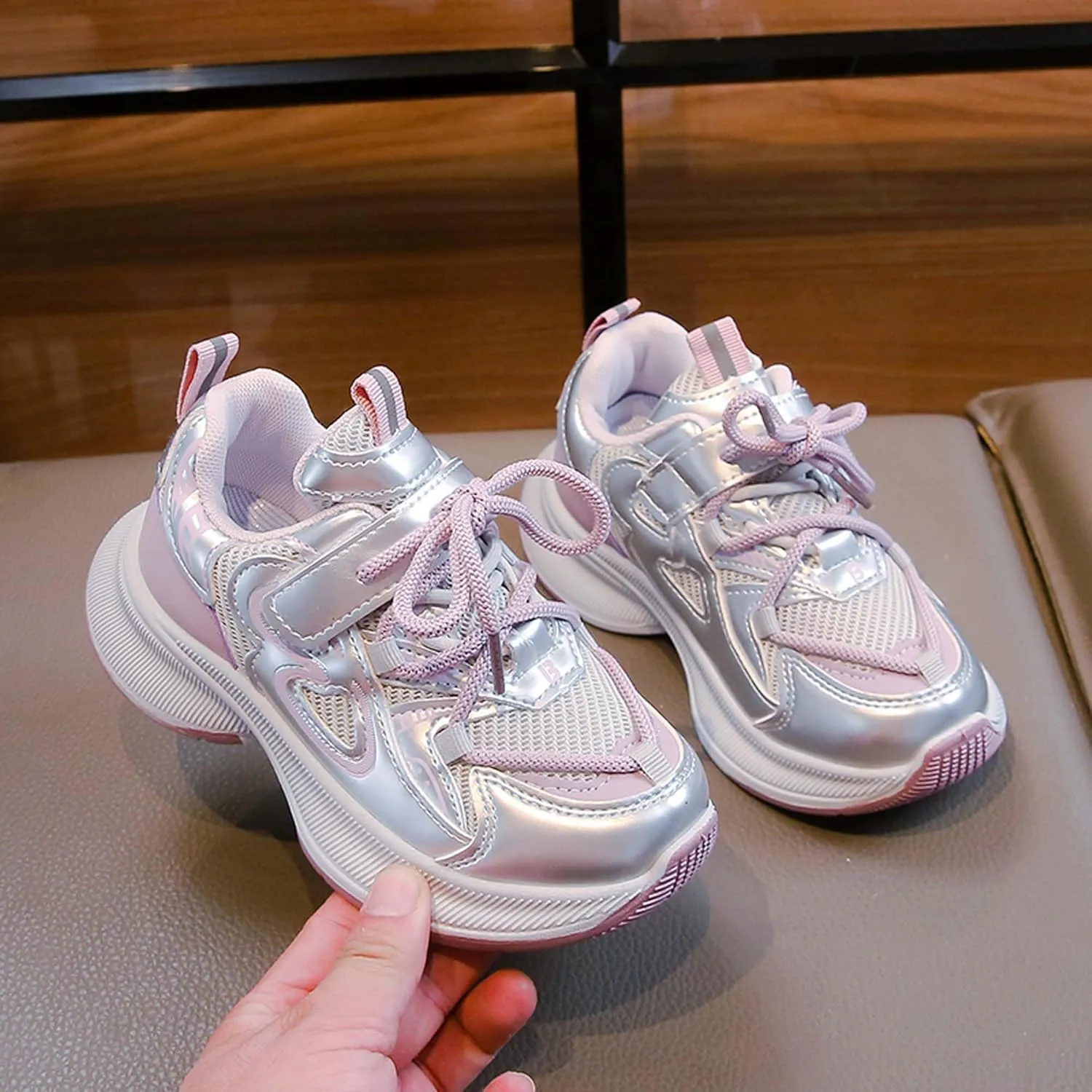 Children's Sports Shoes-Boys Girls Sports Tennis Shoes Lightweight Breathable Running Shoes Outdoor Non-Slip Training Shoes