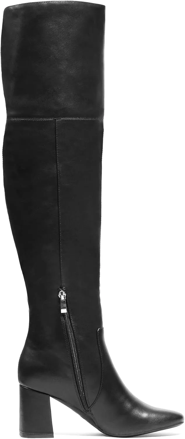 DREAM PAIRS Womens Thigh High Over the Knee Fashion Chunky Heel Long Boots