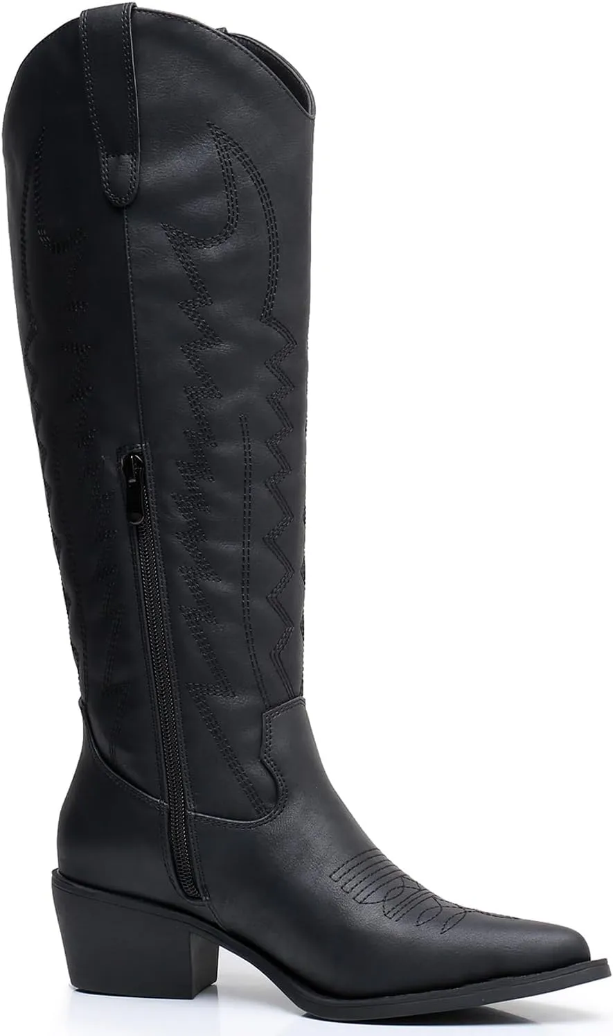GLOBALWIN Women's Knee High Long Pointed Toe Western Cowboy Boots For Women