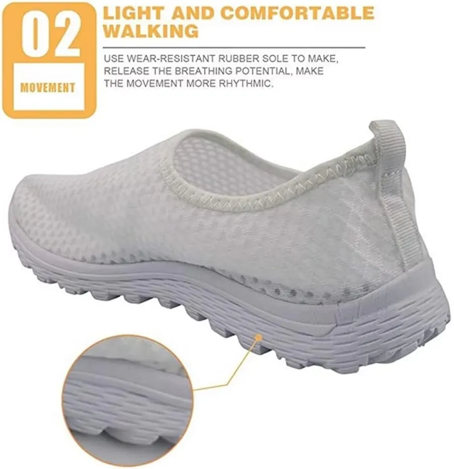 KEIAHUAN Trendy Women Running Shoes Casual Lightweight Sneakers Casual Mesh Training Shoes Non-Slip