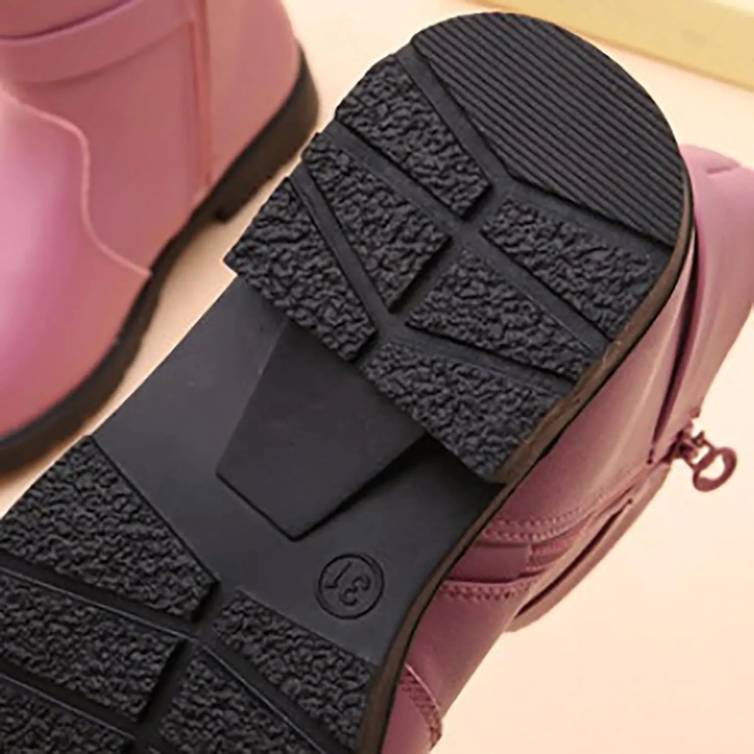 Kids Girls PU Leather Short Boots Lightweight Comfortable Side Zipper Puffy Ankle Booties Leather Boots