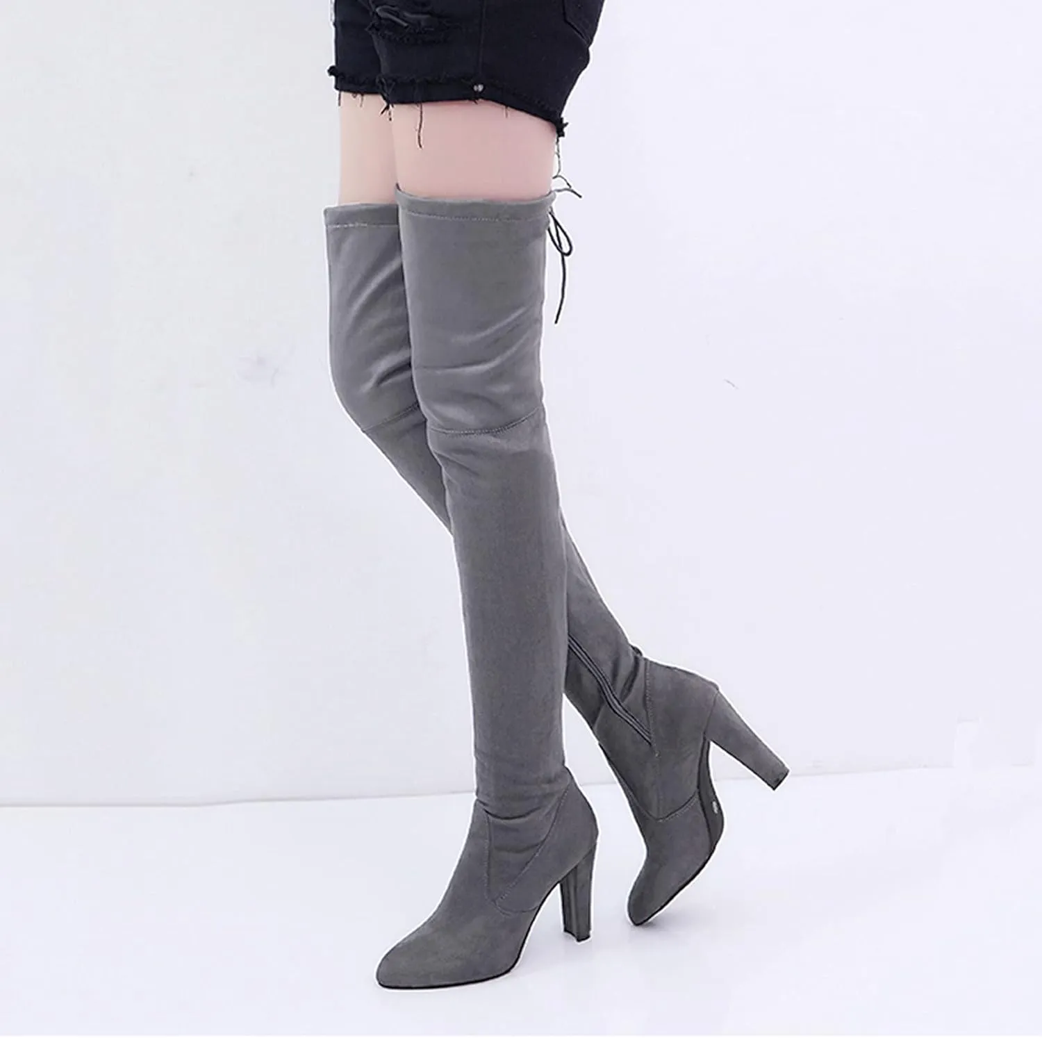 Knee The Heels Women Over Boots Long Winter Comfort Boots Shoes Boots Women's Boots Taupe Thigh High Boots