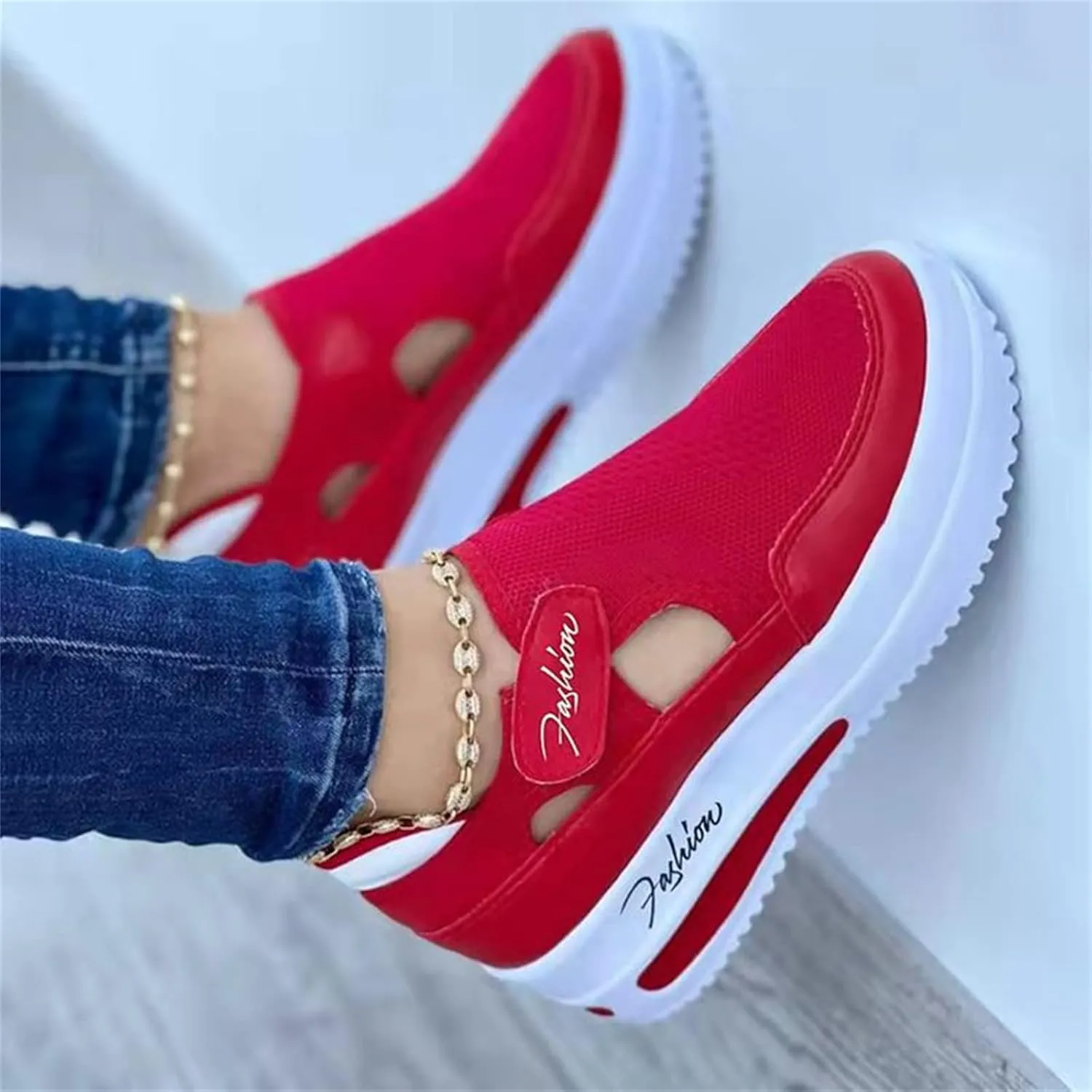 Ladmiple Sneakers For Women Slip On Fashion Comfortable Walking Shoes Dressy Casual Summer Non Slip Flats Loafers