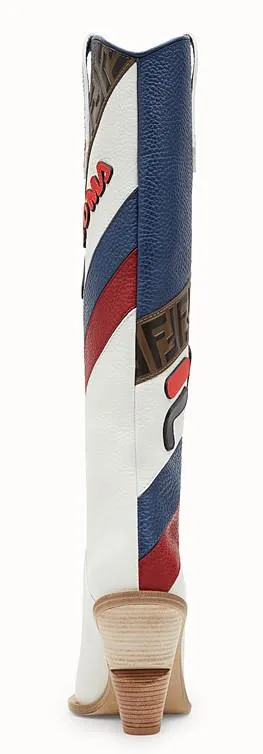 Logo Multicolored Boots  Material: Leather