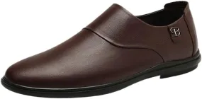 Men's Gifts Casual Leather Shoes Formal Shoes Business Casual Shoes Slip on Leather Shoes Men Wedding Party Shoes Male Driving Flats