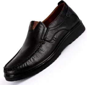 Men's Premium Genuine Leather Casual Slip on Breathable Driving Shoes,Classic Leather Lined Oxfords Casual Dress Shoes