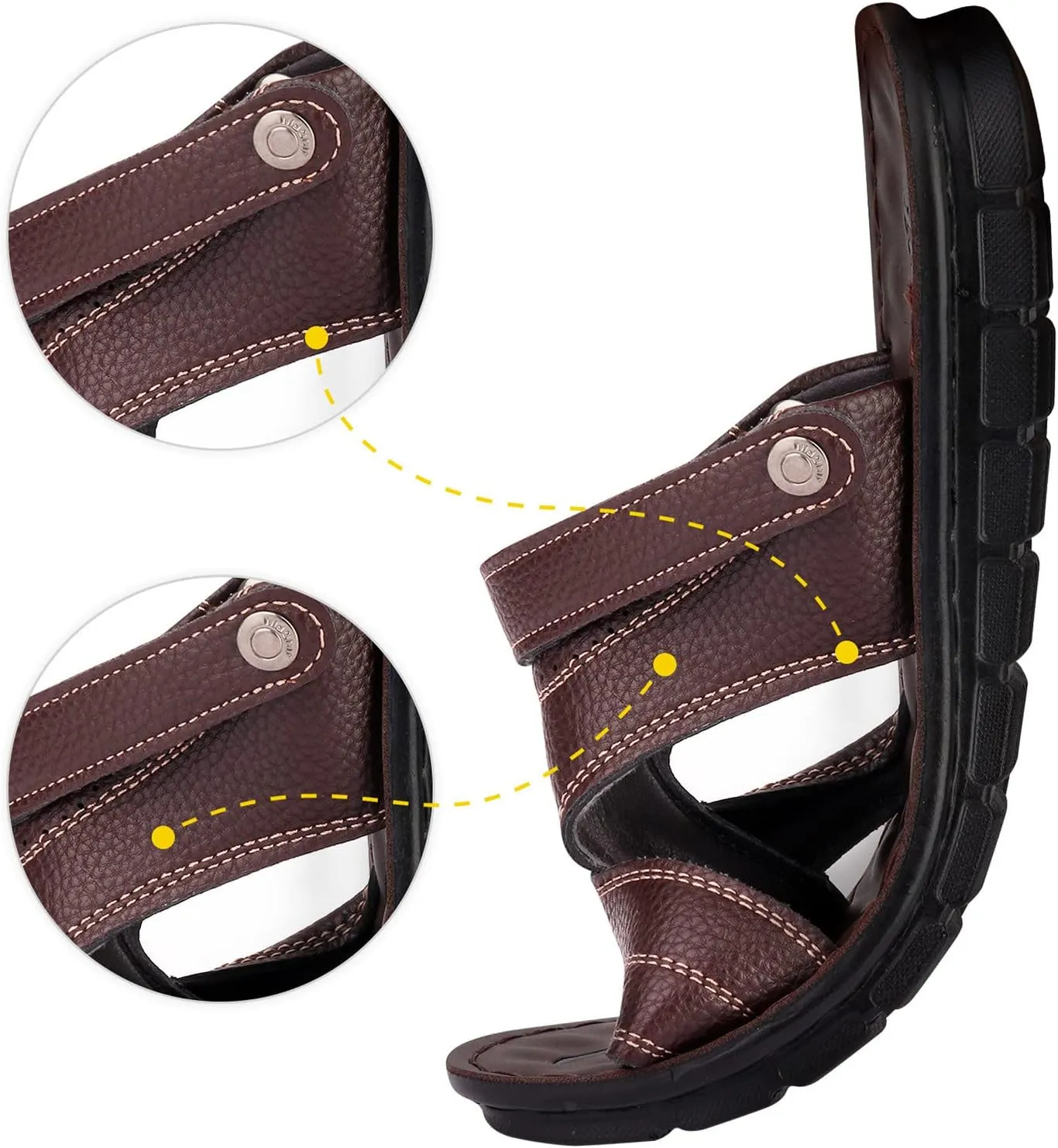 Men's Sandals 2024 Men Summer Two Wear Buckle Strap Casual Open Toe Flat Soft Bottom Breathable Shoes Sandals