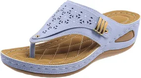 Orthopedic Sandals,Breathable Mesh Hollow Sports Sandals,Flip-Flops Summer Comfortable Sandals Dressy Arch Support Slippers Vintage Slip On Orthotic Thong Flip Flops Breathable Fashion Sandal