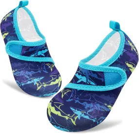 VIFUUR Kids Water Shoes Boys Girls Barefoot Water Sports Socks Hook&Loop Beach Shoes Quick Dry Aqua Socks Swim Walking Outdoor Sports for Toddler