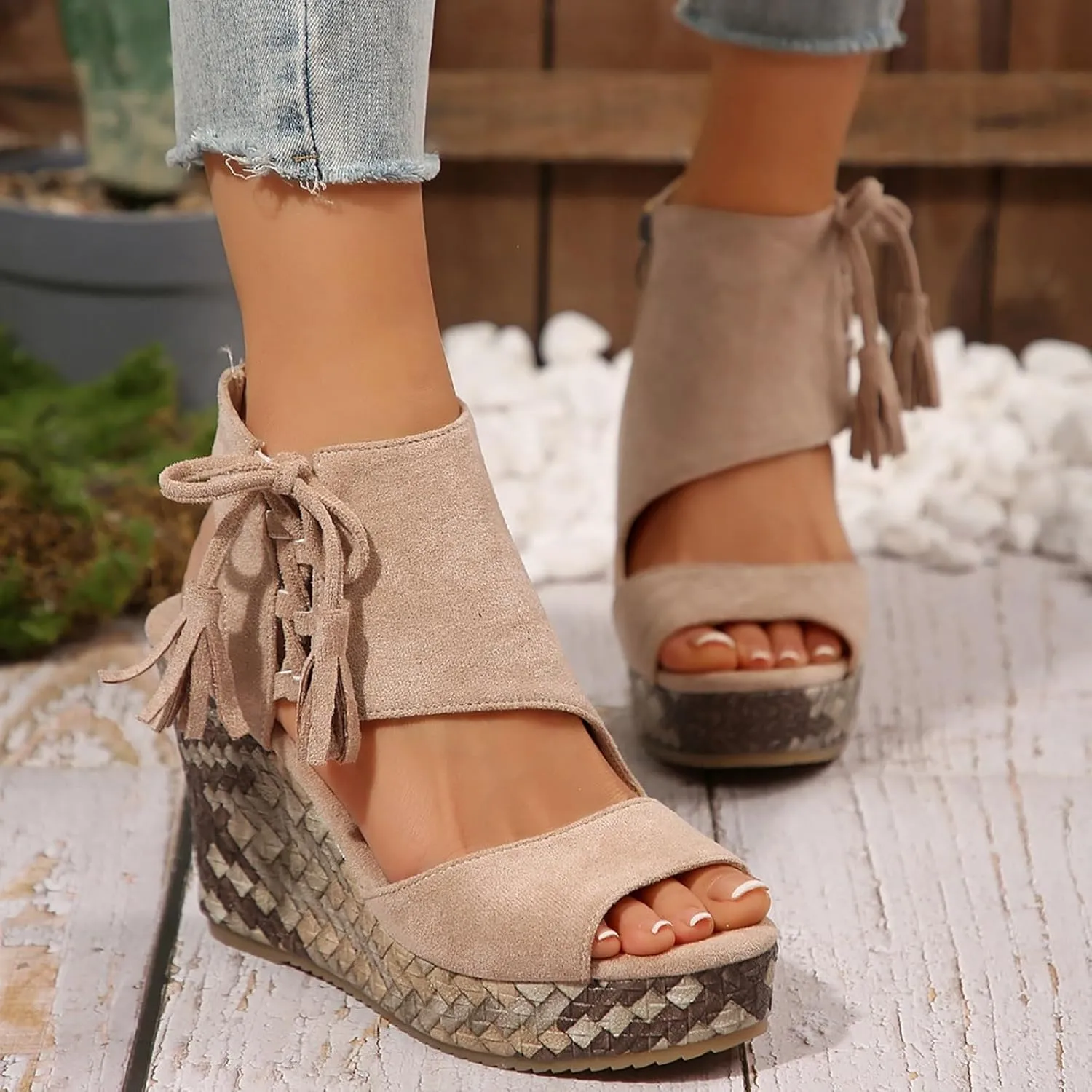 Wedge Sandals for Women Casual Orthopedic Wedge Sandal for Women 2025 Espadrilles Sandals Fashion Trendy Comfortable Platform Wedges Summer Open Toe Shoes Fashion High Heels Sandal 2025