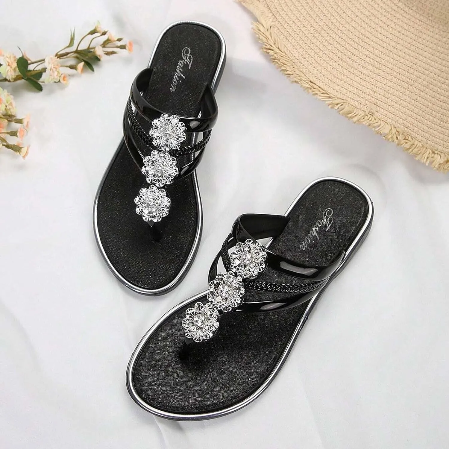 Women's Elastic Strap Bohemian Sandals Casual Summer Comfortable Walking Shoes Fashion Flat Sandals for Women