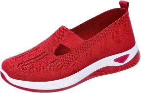 Women's Woven Orthopedic Breathable Soft Shoes Tennis Shoes Womens Sports White Casual Shoes Walking Sneakers Steel Toe Tennis Shoe Loafers Casual Slip On